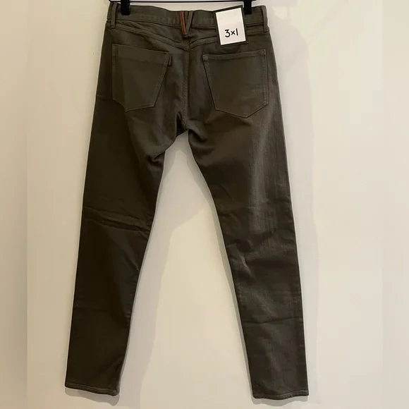 3x1 NWT Men’s Low-Rise Slim JeanColor: SeaweedM5 SelvedgeSize 29Ins …